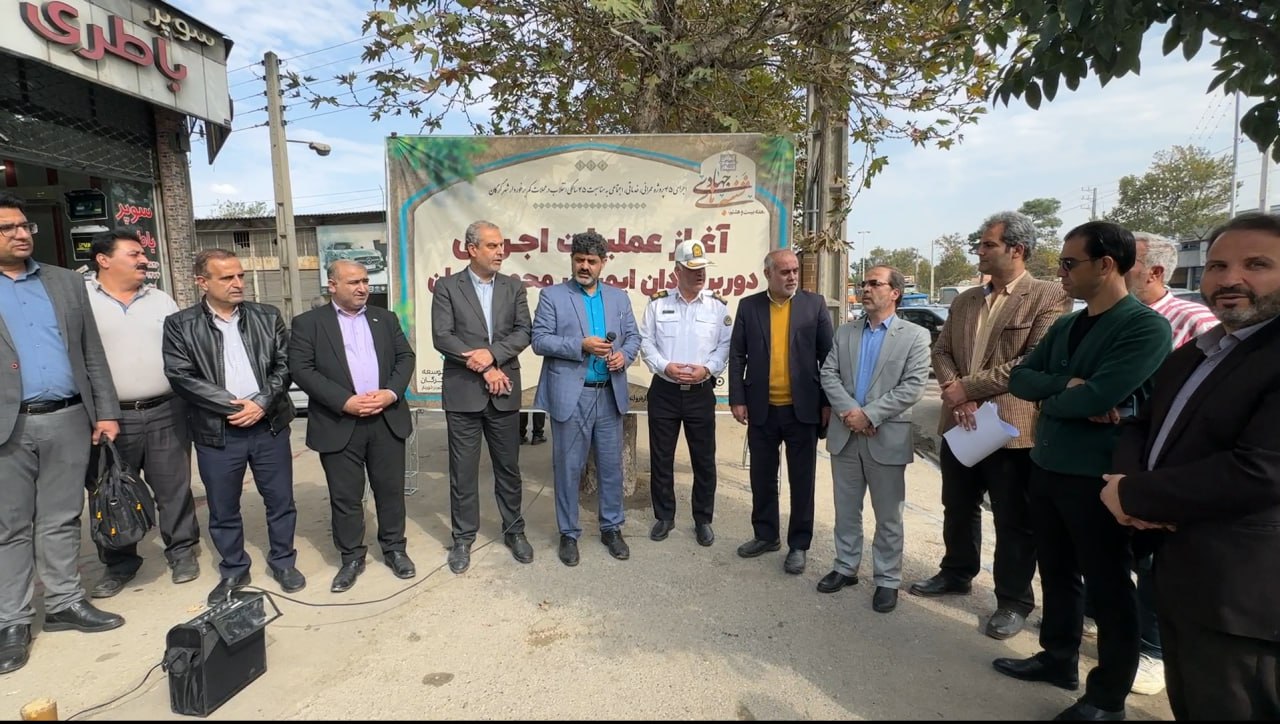 عملیات اجرایی پروژه دوربرگردان ایمن در محور جرجان شهر گرگان