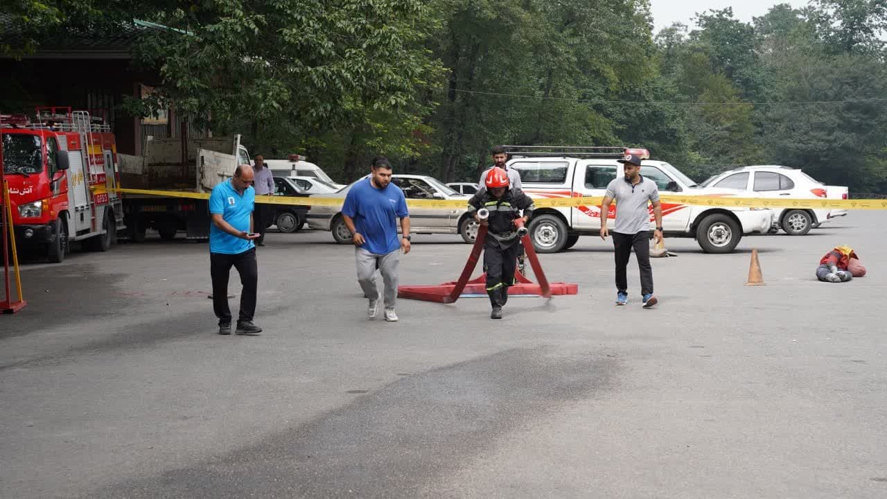 مسابقات عملیاتی ورزشی آتش‌نشانان استان گلستان در گرگان