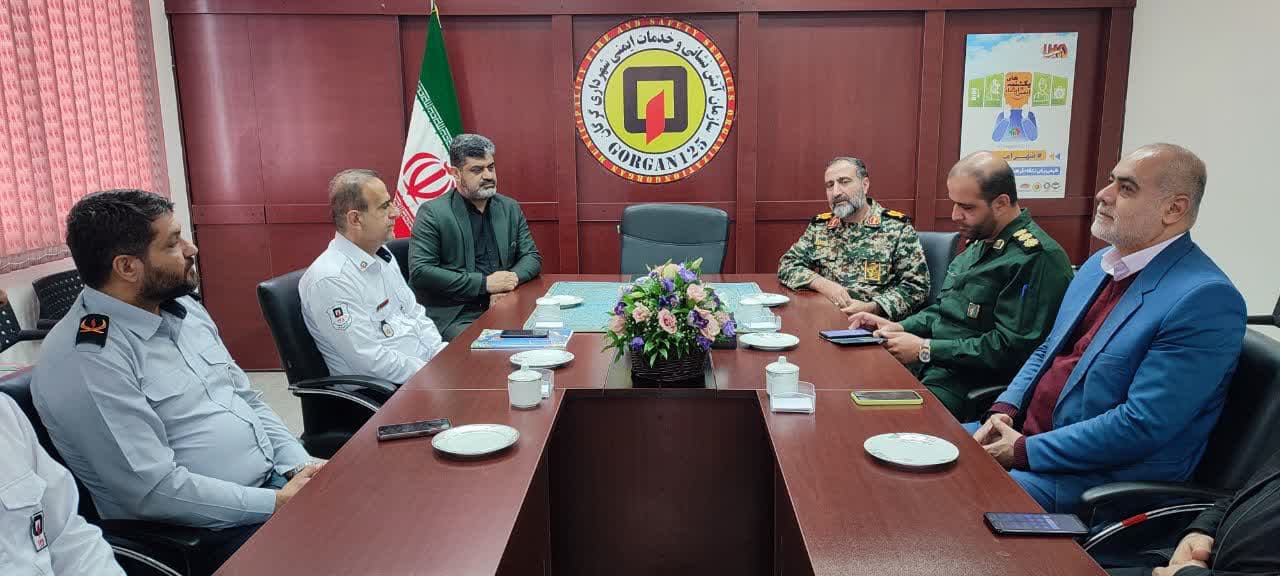 حضور فرماندهی سپاه نینوا گلستان در سازمان آتش نشانی شهرداری گرگان