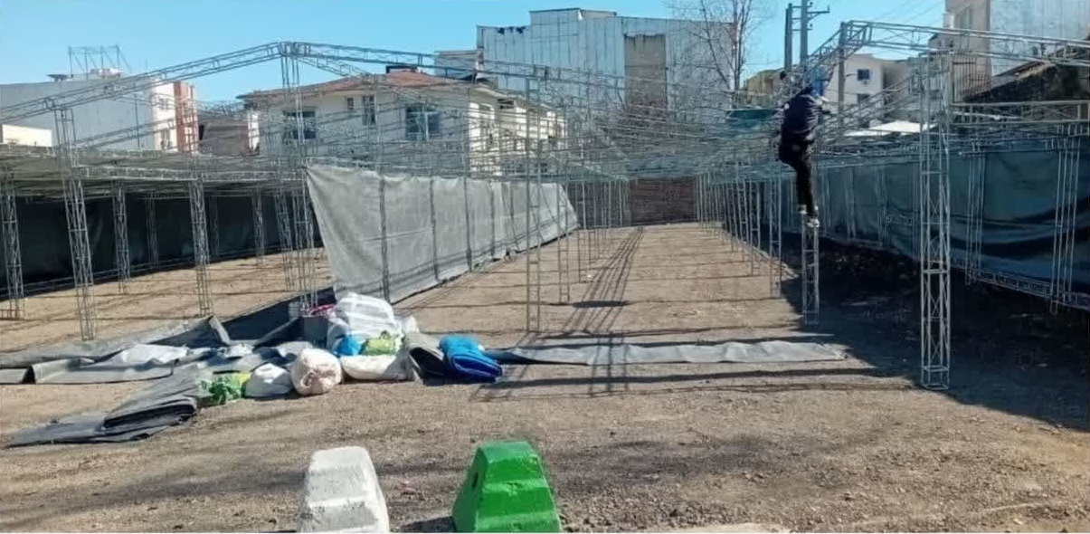 آماده ‌سازی بازارچه نوروزی عدالت ۲ گرگان در مراحل پایانی
