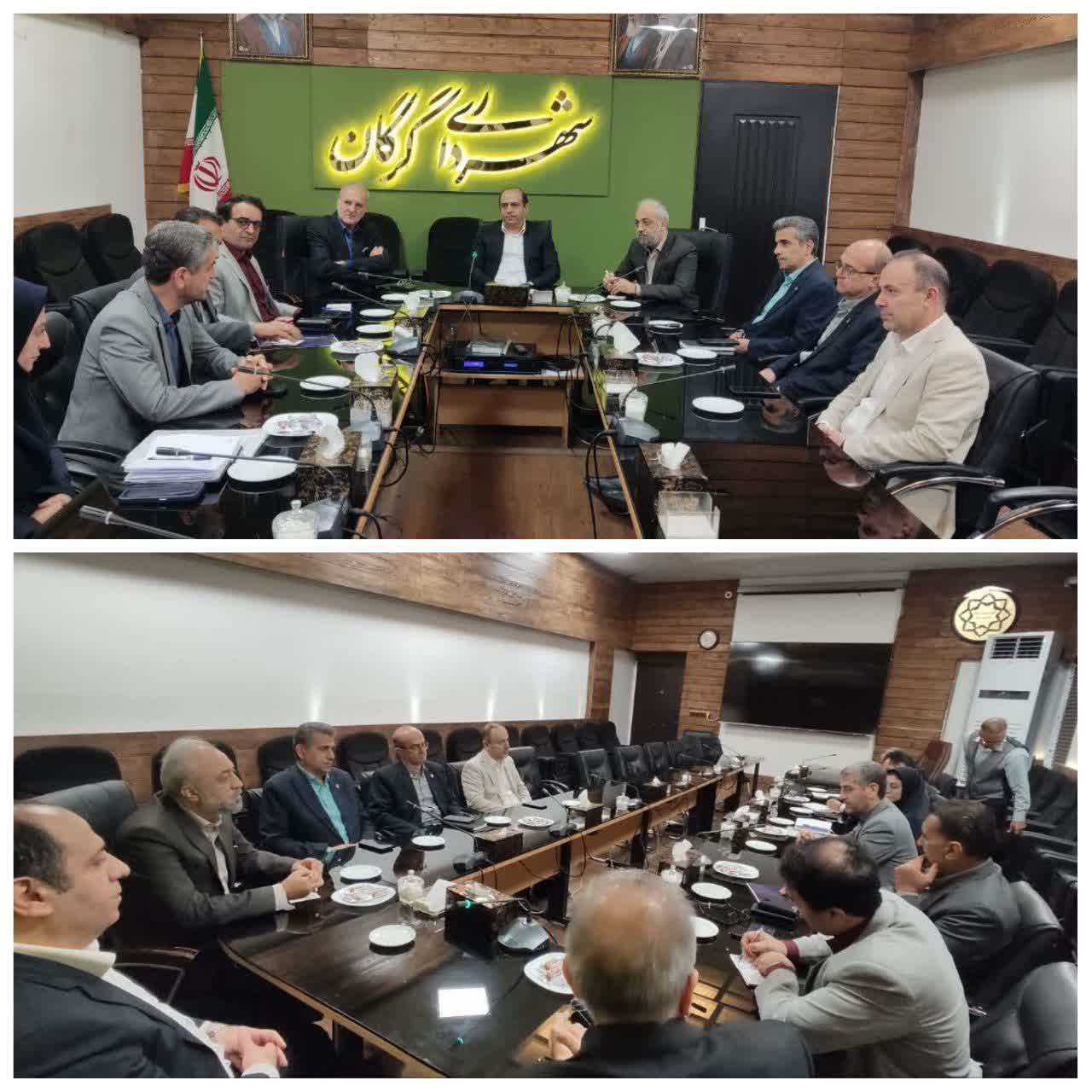 نشست مشترک مدیران بانک ملی و مخابرات با شهردار گرگان