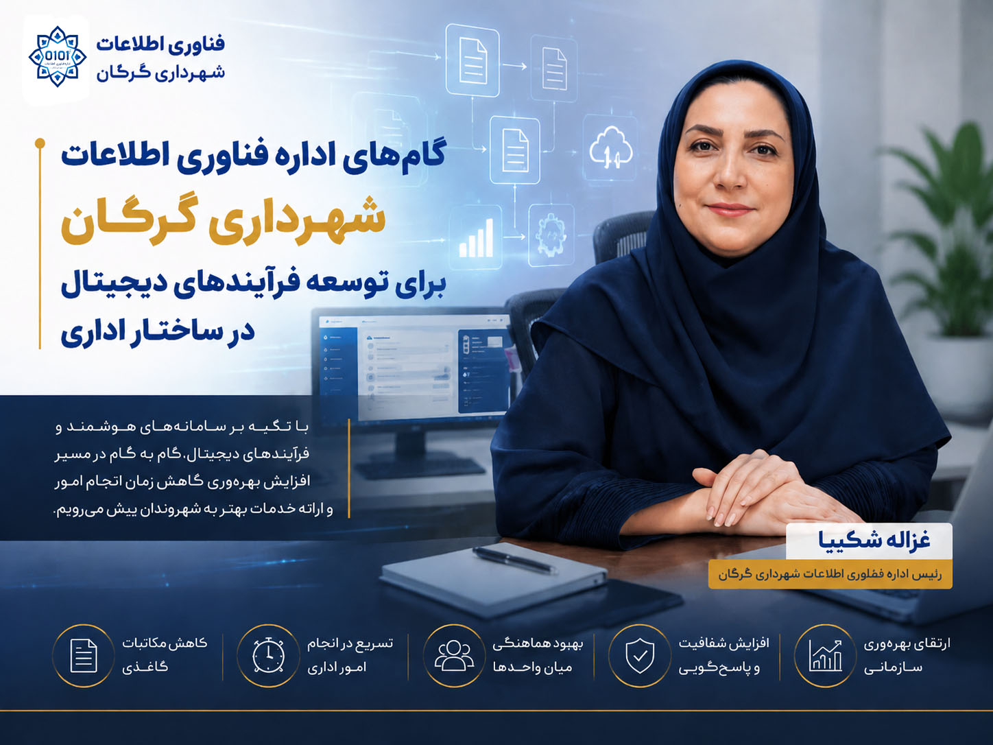 گام‌های اداره فناوری اطلاعات شهرداری گرگان برای توسعه فرآیندهای دیجیتال در ساختار اداری